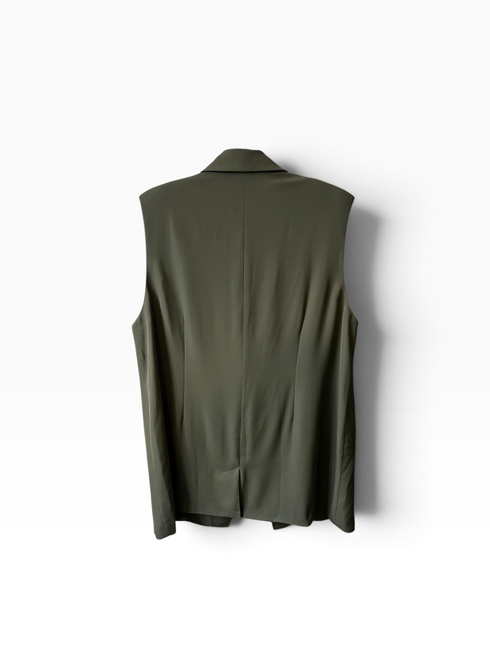Open Edit Olive Sleeveless Blazer Vest - Picture 3 of 7